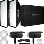 NANLITE FS300B 2KIT WITH LIGHT STAND LS1505/8 AND NEW BAG 2 LED