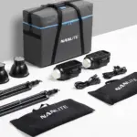 NANLITE FS150B 2KIT WITH LIGHT STAND LS1505/8 AND NEW BAG 2 LED