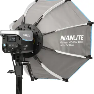 Softbox ottagonale a chiusura rapida 40cm con griglia Attacco FM