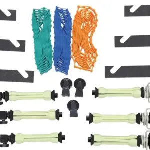 BE3 Kit portafondali 3 Ganci tripli da parete mandrini per arrotolamento