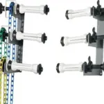 BE3 Kit portafondali 3 Ganci tripli da parete mandrini per arrotolamento